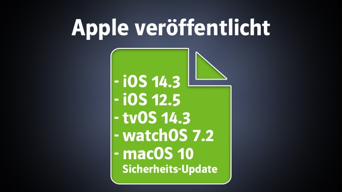 Apple mit Aktualisierungsfeuerwerk für iOS, iPadOS, macOS, tvOS und watchOS